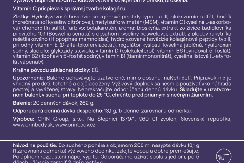 ORIN ELASTIC kĺbová výživa s kolagénom