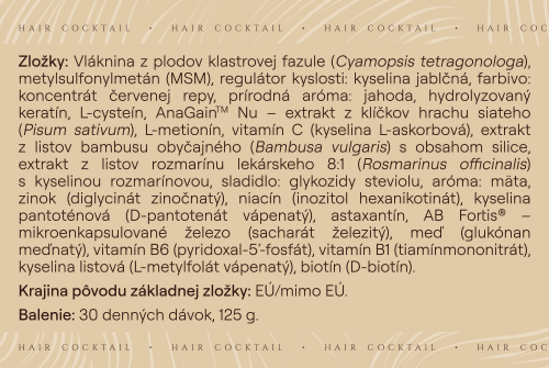 HAIR Coctail – jahoda & mäta