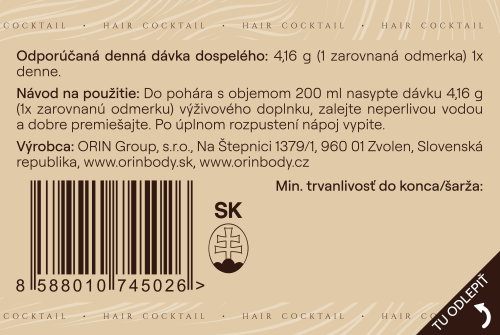 HAIR Coctail – jahoda & mäta