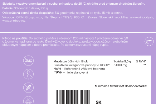 3x ORIN BEAUTY PURE neochutený kolagén
