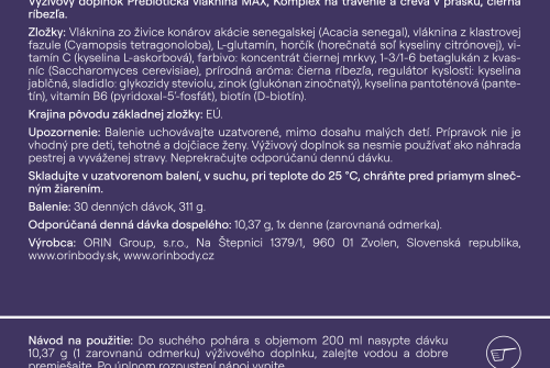 3x ORIN Prebio vláknina MAX